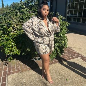 Snakeprint mini dress